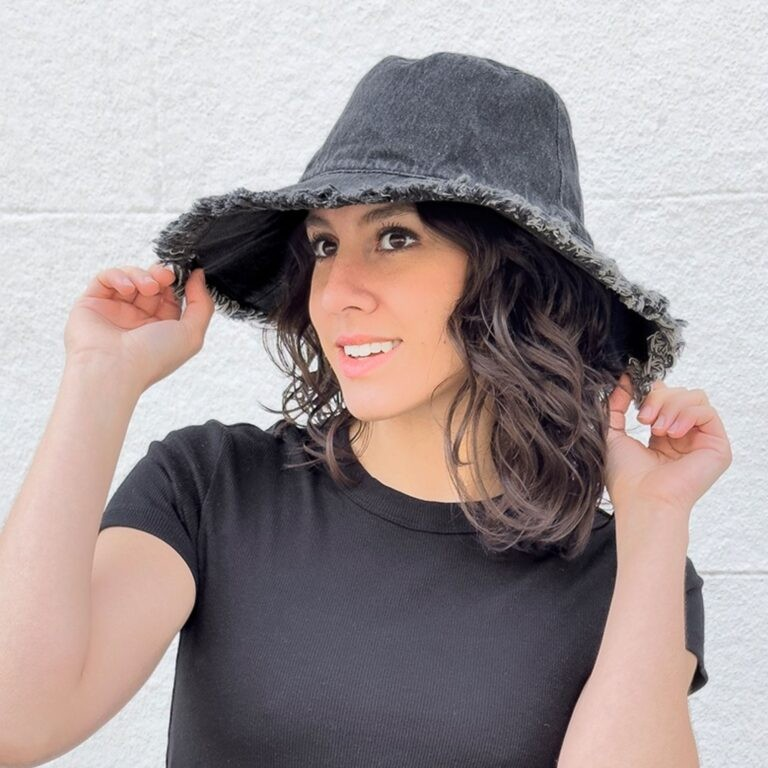 Sprigs Wide Brim Denim Bucket Hat