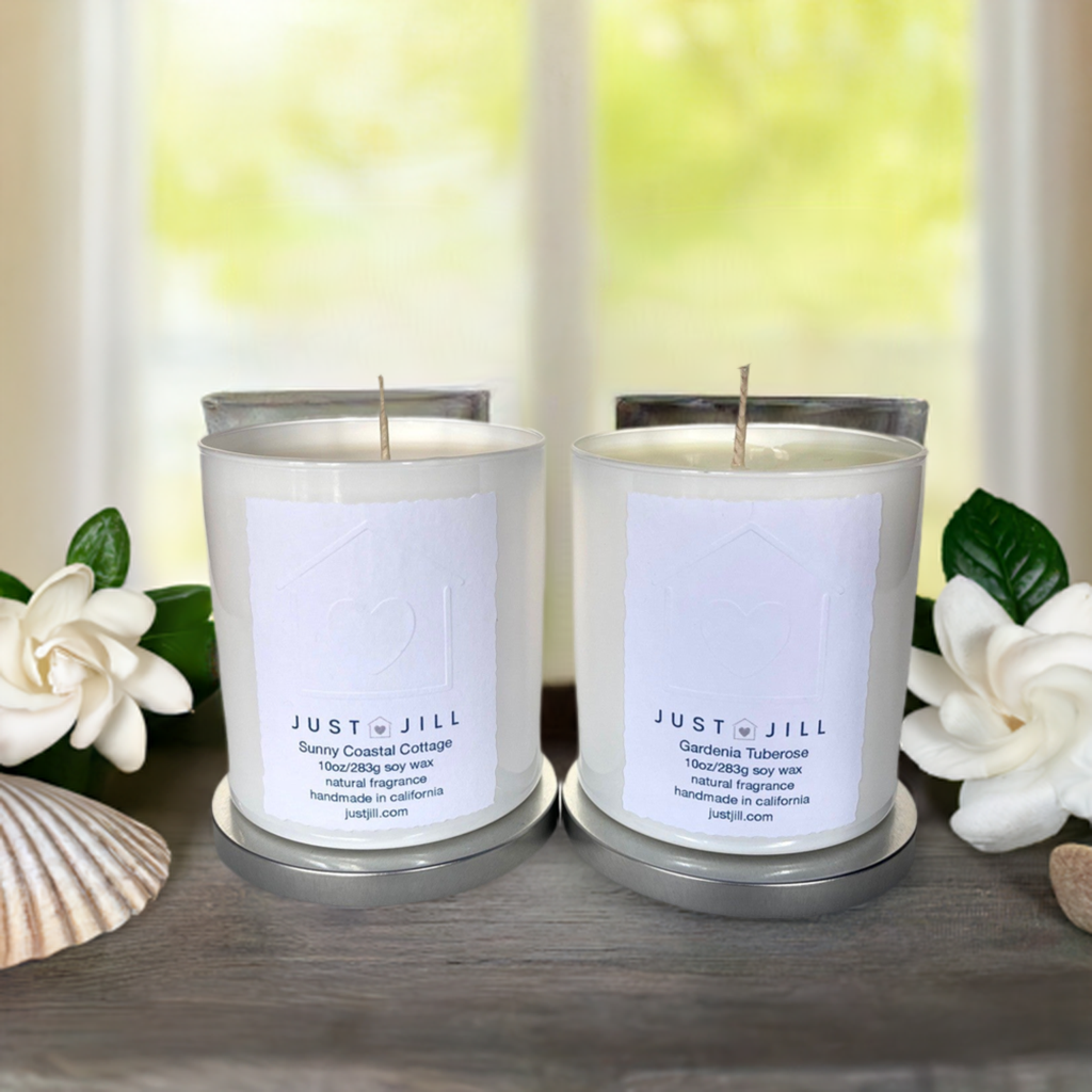 Scented Candles-Sunny Coastal Cottage and Gardenia Tuberose (2 pack)