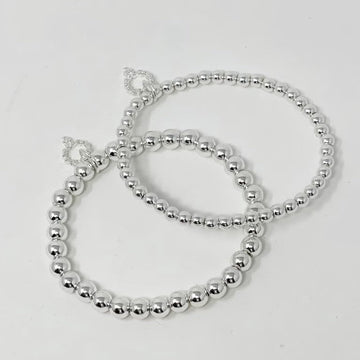 PowerBeads by jen Set of 2 Stackable Hematite Bracelets