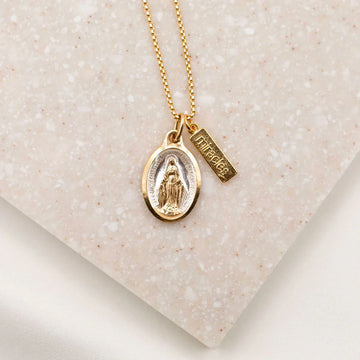My Saint My Hero Lourdes Miraculous Mary Necklace