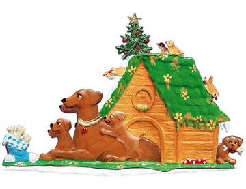 Dog Days of Summer Hand Painted German Pewter Ornament