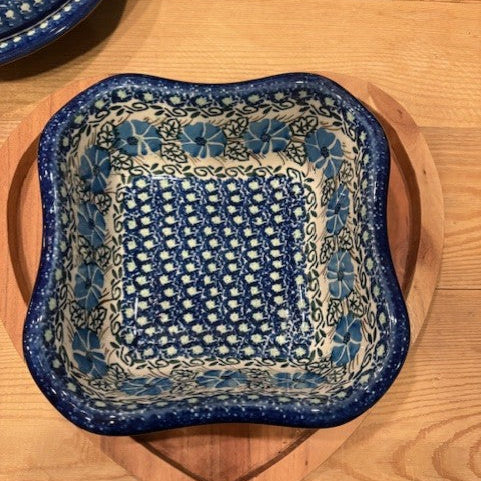 Polish Pottery Signature Small Square Bowl