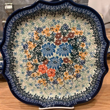 Polish Pottery Signature Fluted Serving Tray