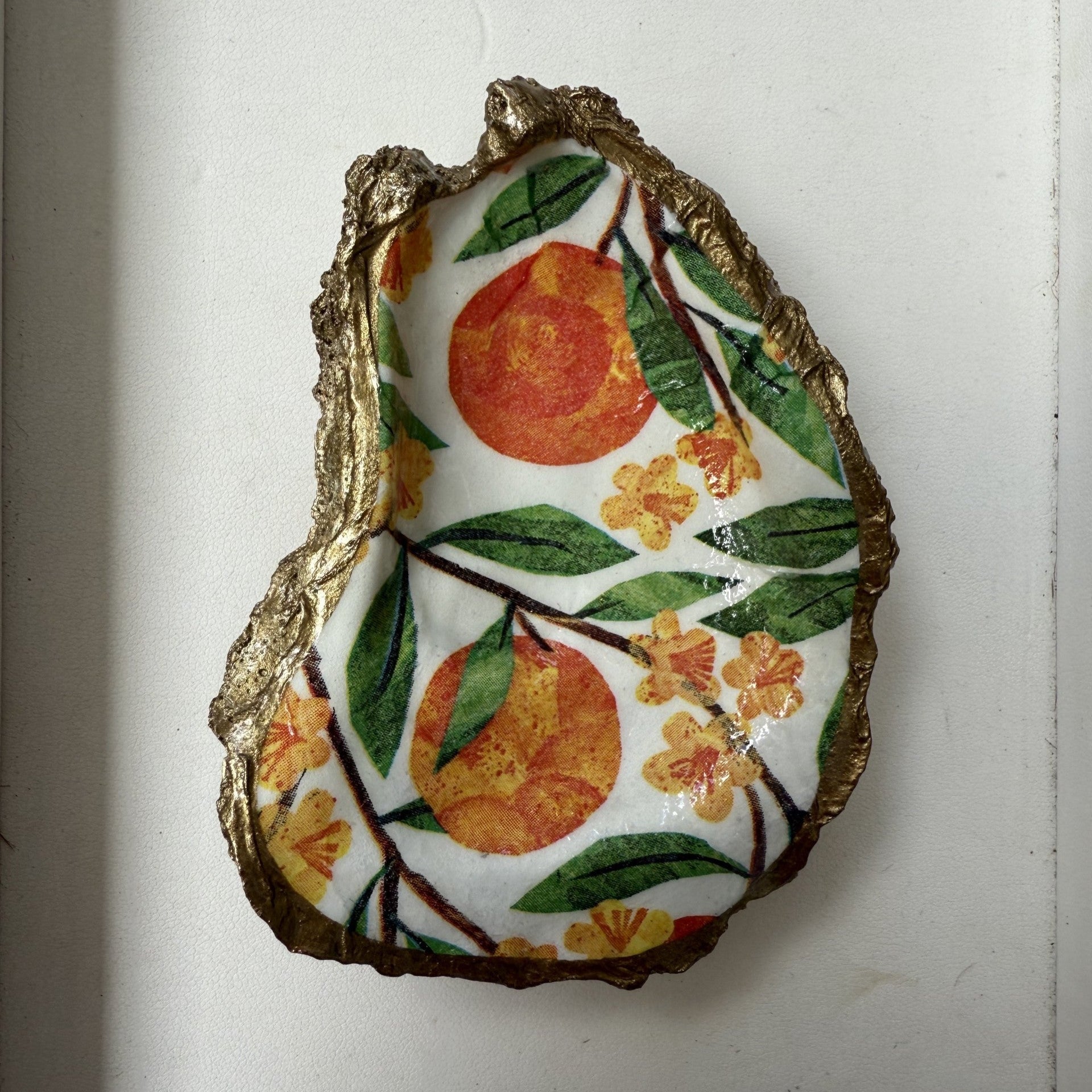 Grit and Grace Decoupage Oyster Dishes Fruit Edition