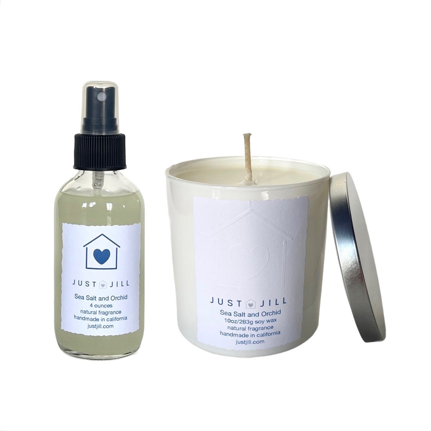 Candle and Room Spray Duo-Sea Salt and Orchid