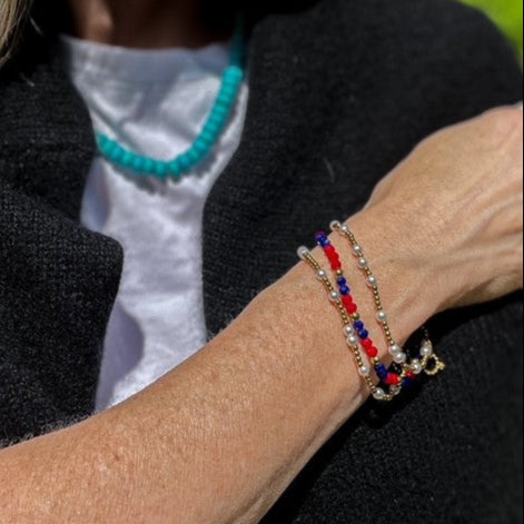 PowerBeads by jen Set of 3 Beaded Bracelets