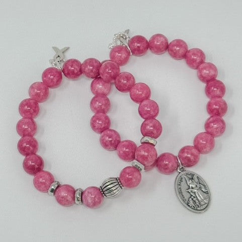 PowerBeads by jen Petites Breast Cancer Awareness Bracelet