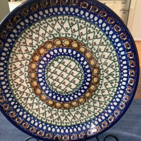 Polish Pottery Signature Dinner/Wall Hanging Plate