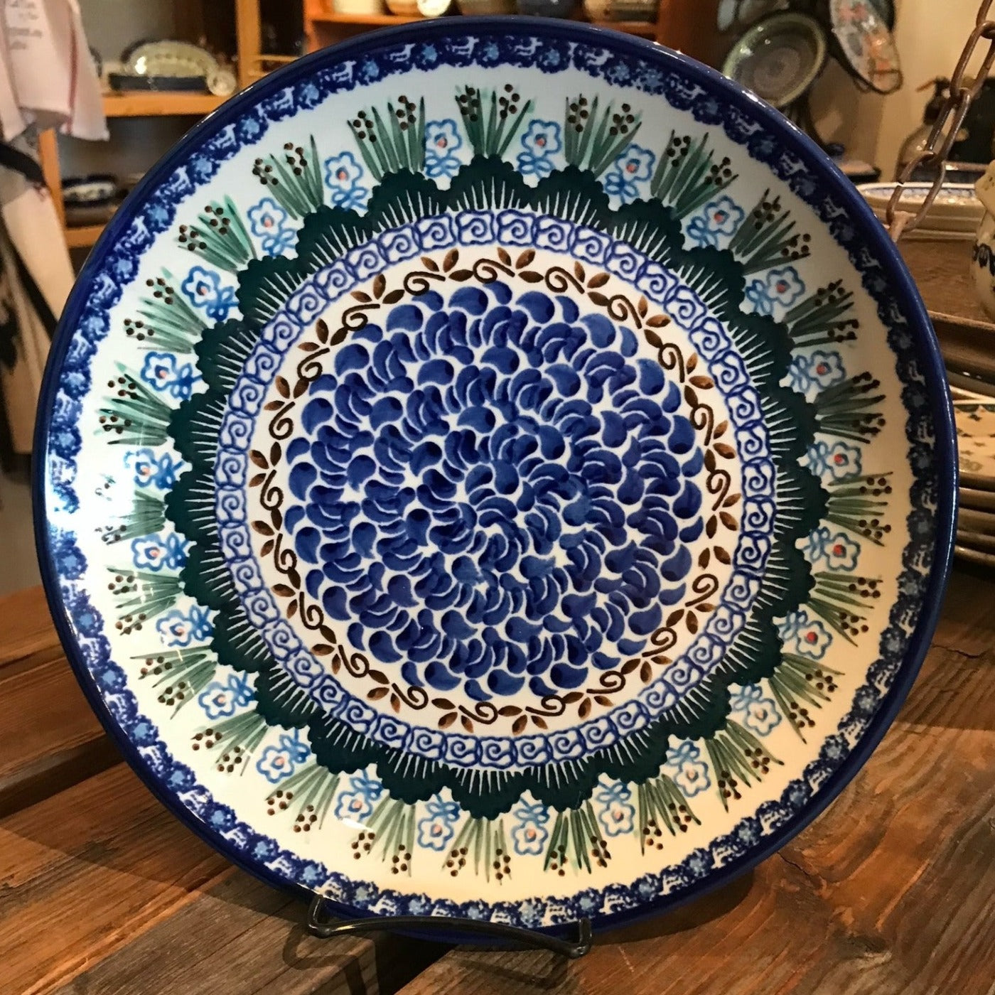 Polish Pottery Signature Dinner/Wall Hanging Plate