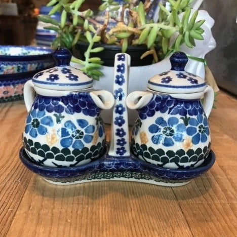 Polish Pottery Signature Oil and Vinegar Set