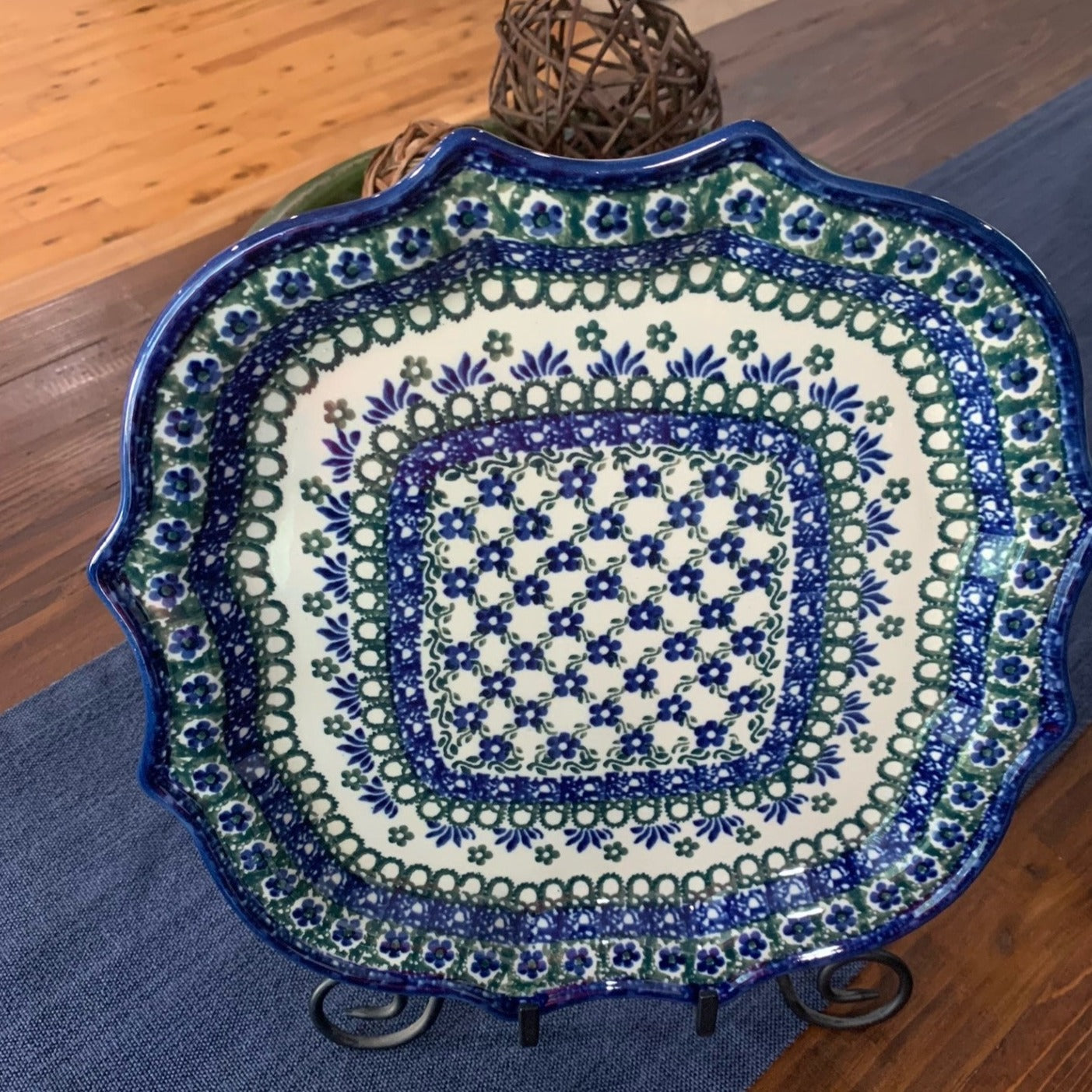 Polish Pottery Signature Fluted Serving Tray