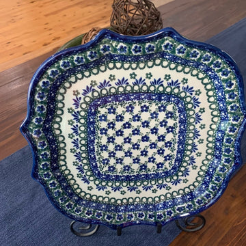 Polish Pottery Signature Fluted Serving Tray